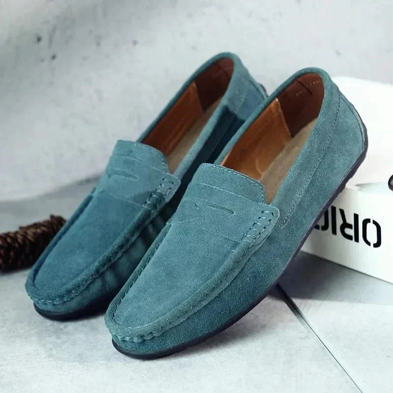 Thatcher | Suede Penny Loafers