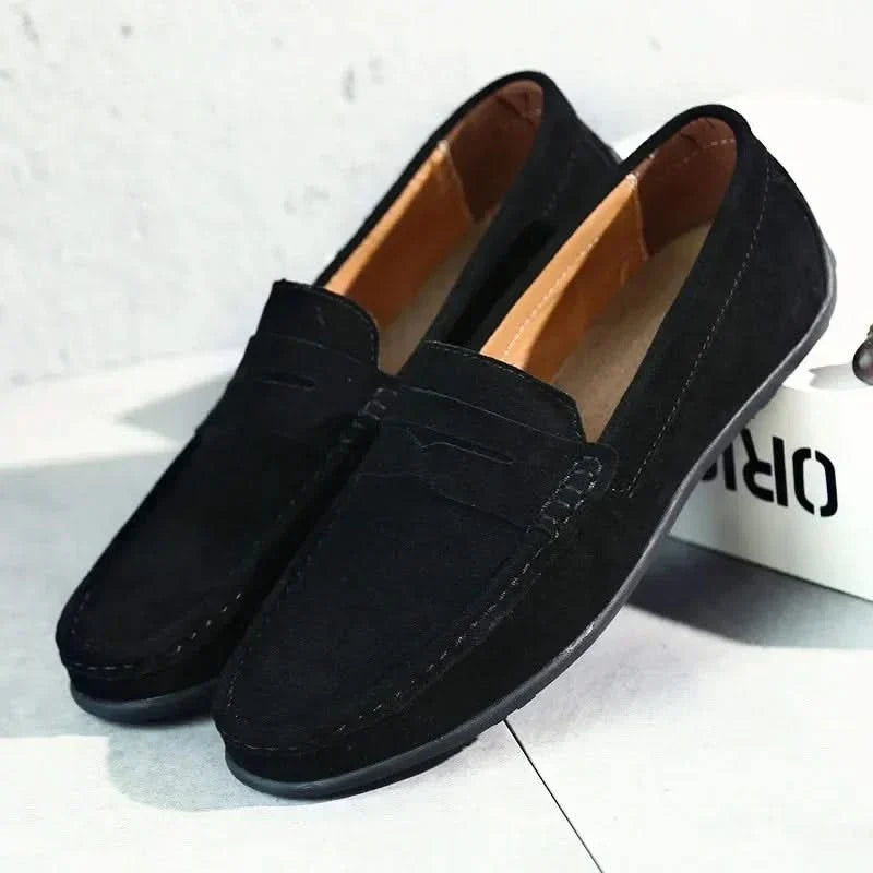 Thatcher | Suede Penny Loafers