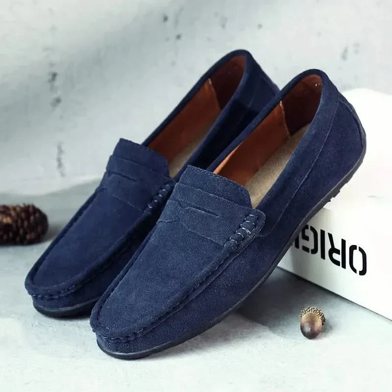 Thatcher | Suede Penny Loafers