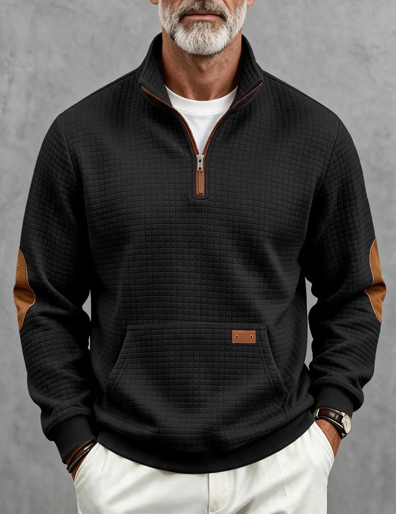 Landon | Color Block Quarter-Zip Sweater