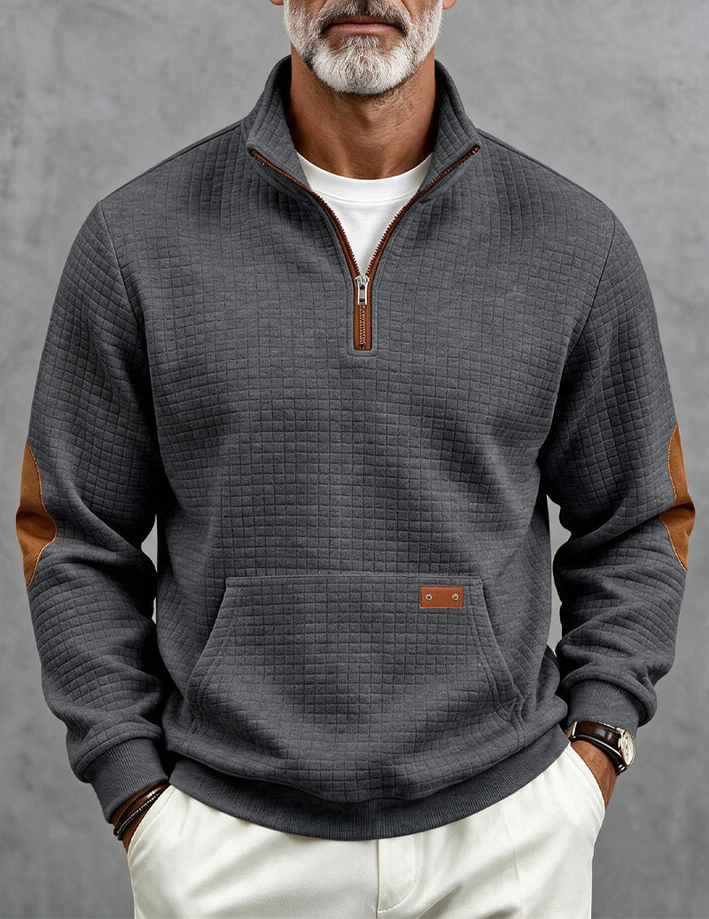 Landon | Color Block Quarter-Zip Sweater