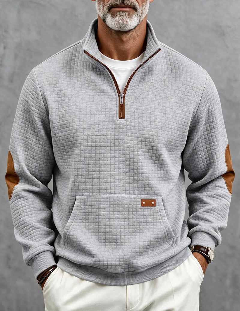 Landon | Color Block Quarter-Zip Sweater