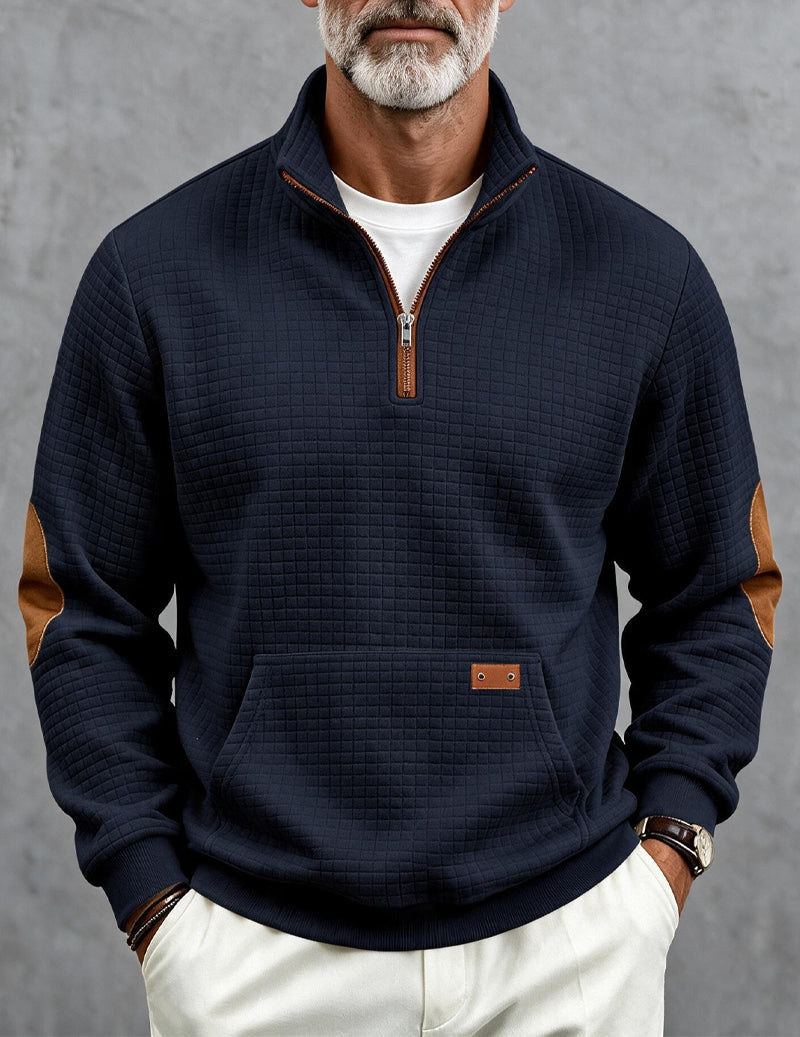 Landon | Color Block Quarter-Zip Sweater