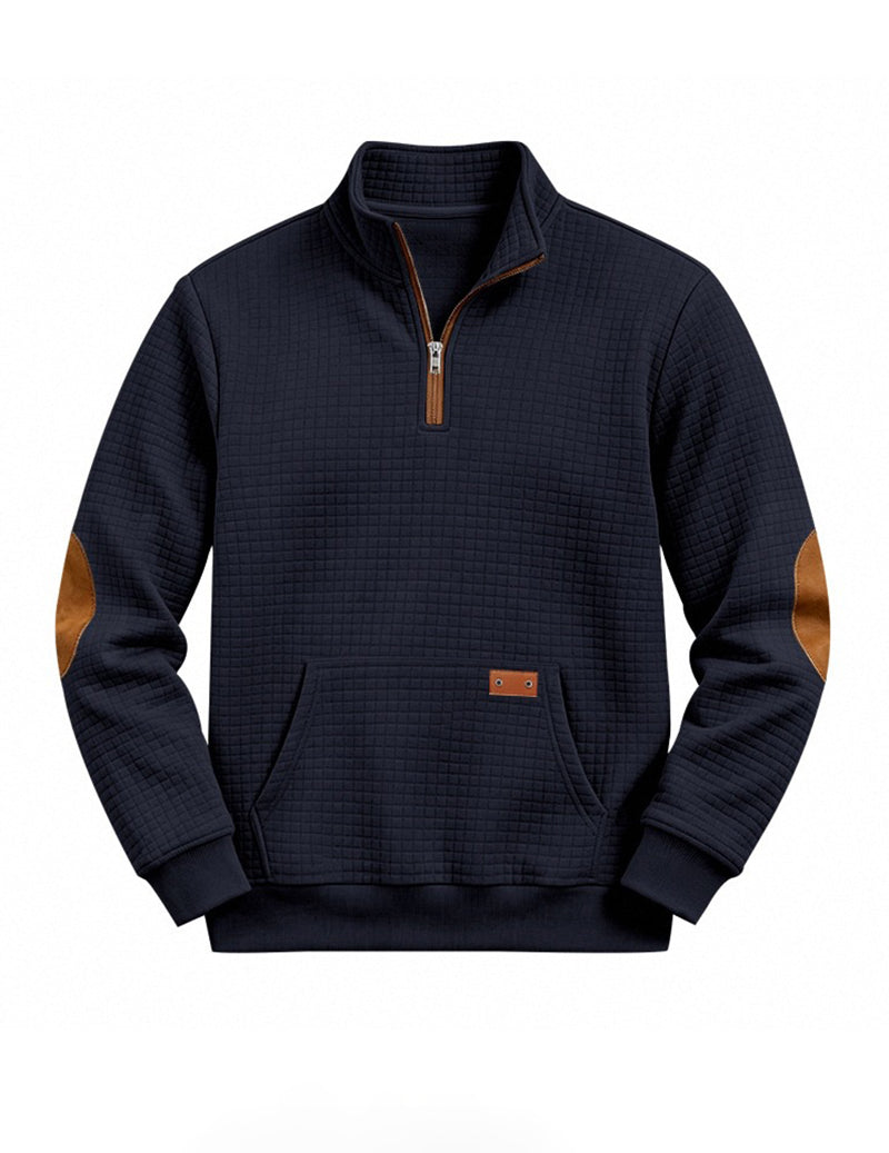 Landon | Color Block Quarter-Zip Sweater