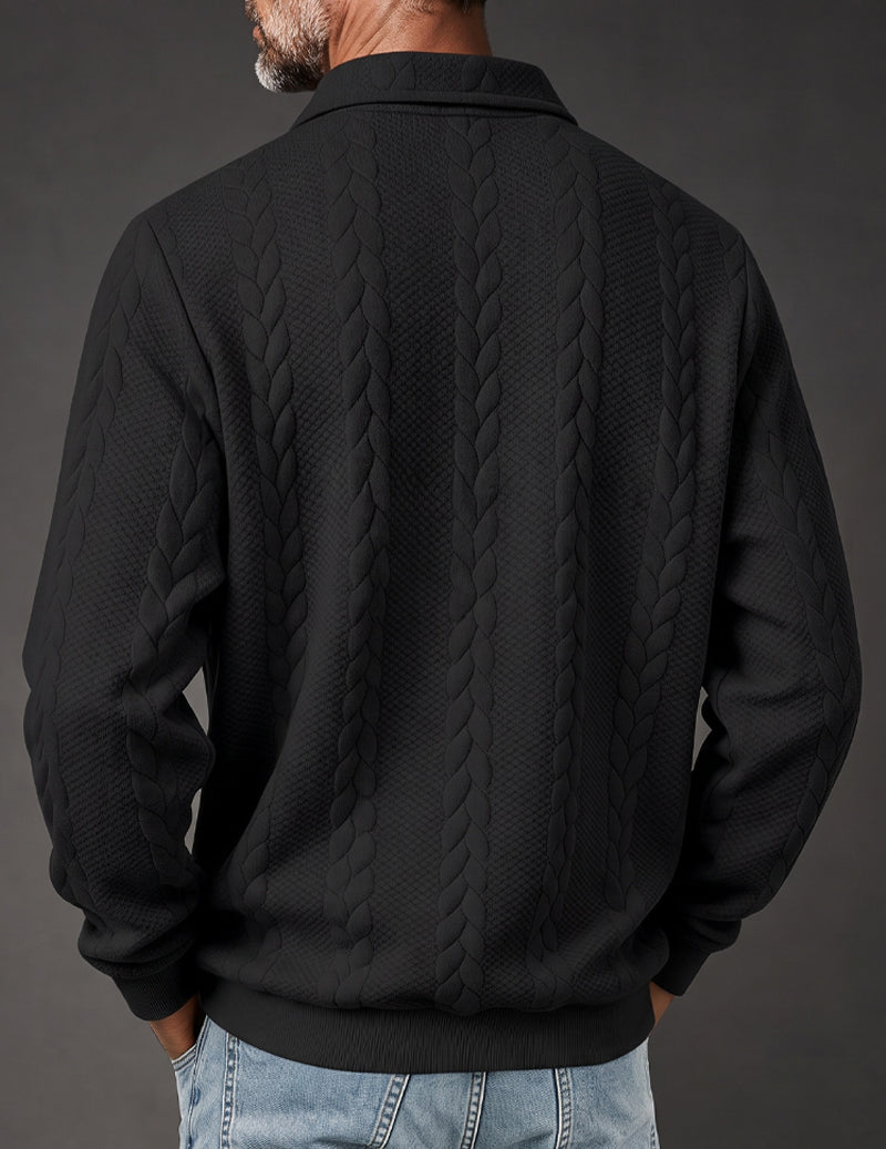 Merritt | Polo Collar Quarter-Zip Sweater