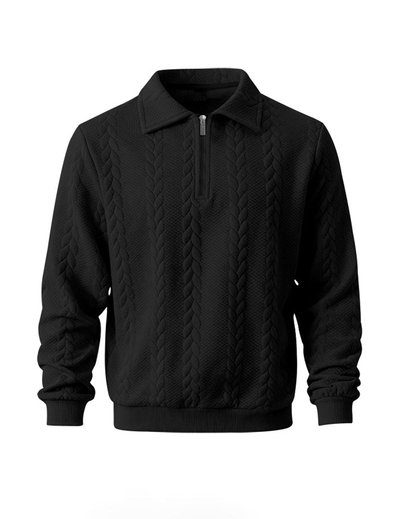 Merritt | Polo Collar Quarter-Zip Sweater