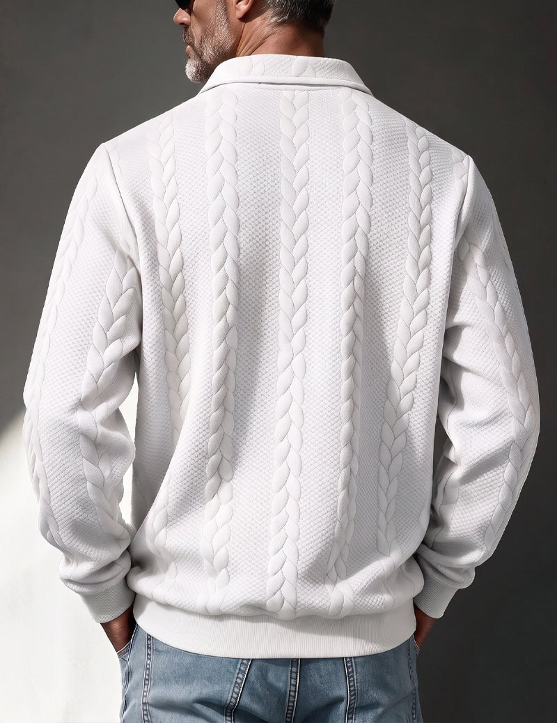 Merritt | Polo Collar Quarter-Zip Sweater