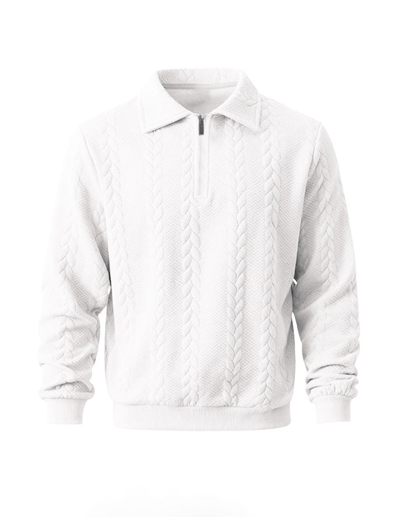 Merritt | Polo Collar Quarter-Zip Sweater