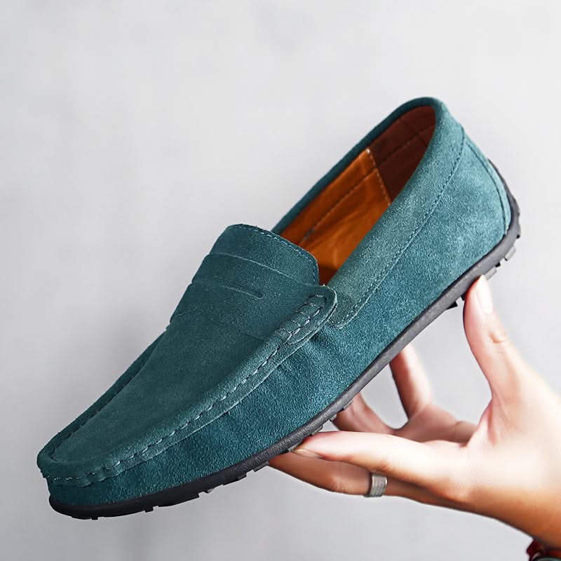 Thatcher | Suede Penny Loafers