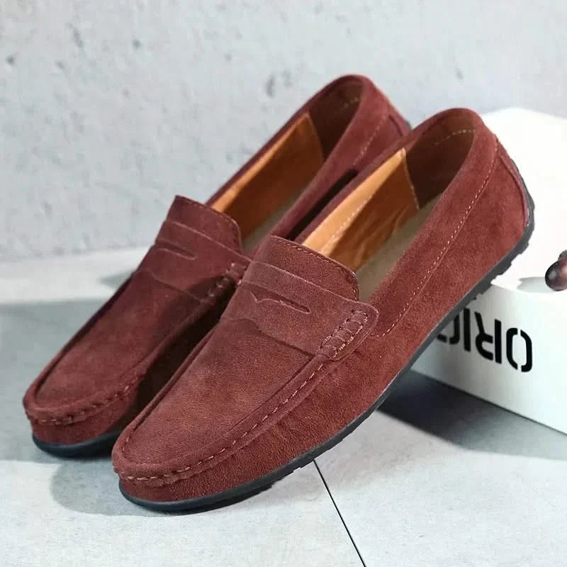Thatcher | Suede Penny Loafers