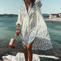 Sanne | Women's Casual Printed Midi Dress - Summer Dress