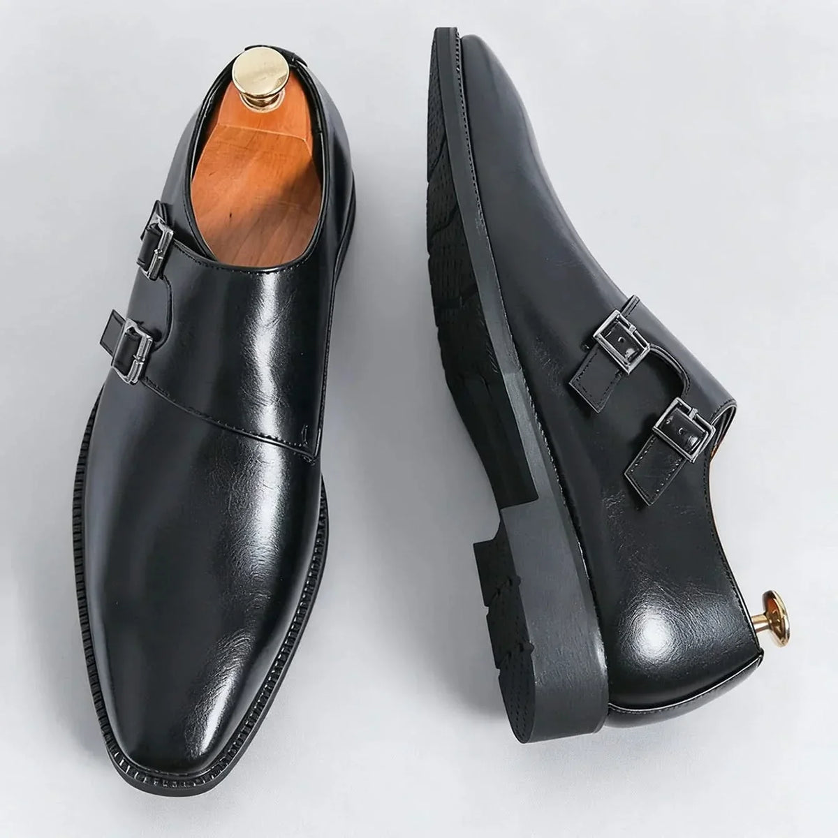 Stanton | Monk Strap Leather Loafers