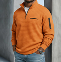 Fenwick | Waffle-Knit Quarter-Zip Pullover