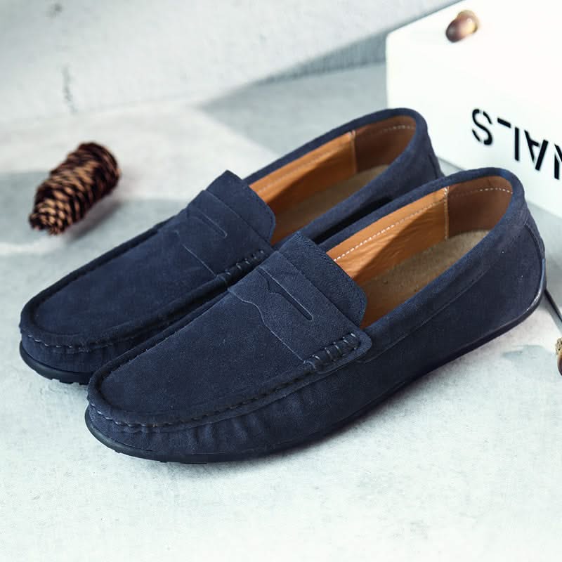 Thatcher | Suede Penny Loafers