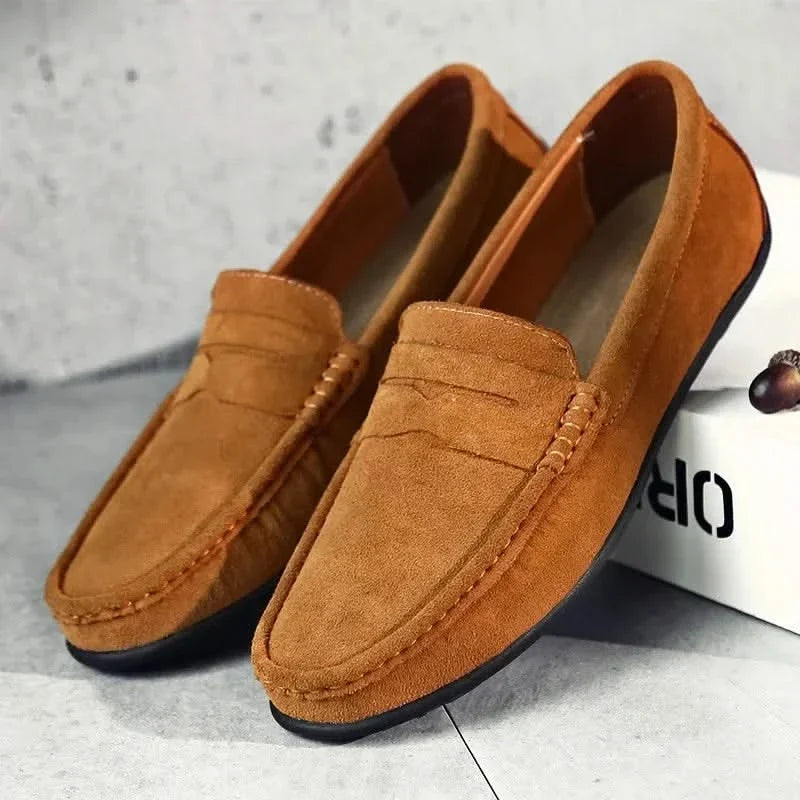 Thatcher | Suede Penny Loafers