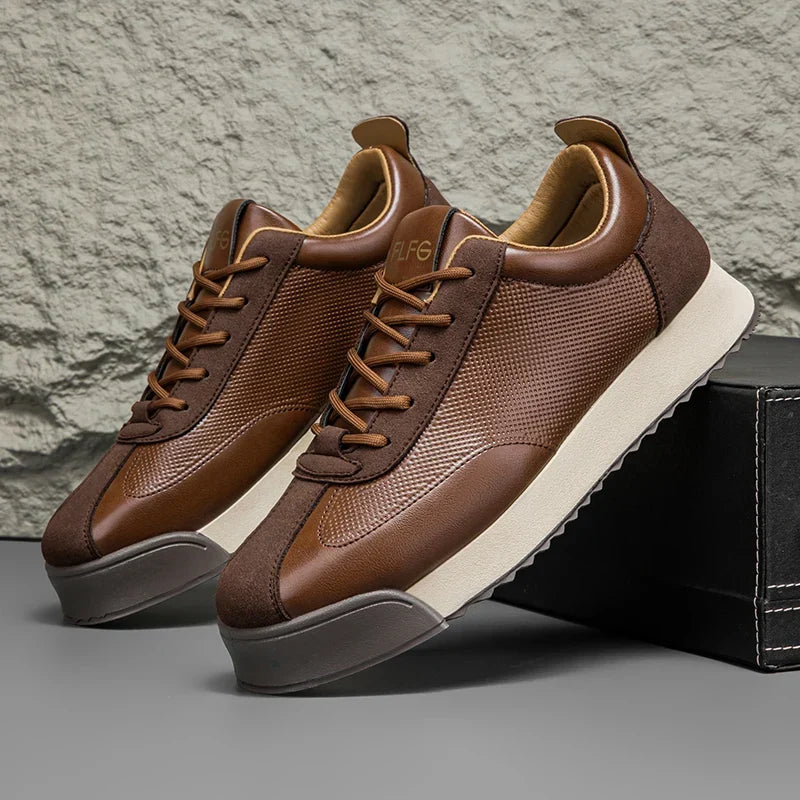 Vernon | Cushioned Leather Court Sneakers