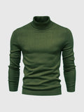 Slim Fit Fine-Knit Turtleneck Sweater for Men 0