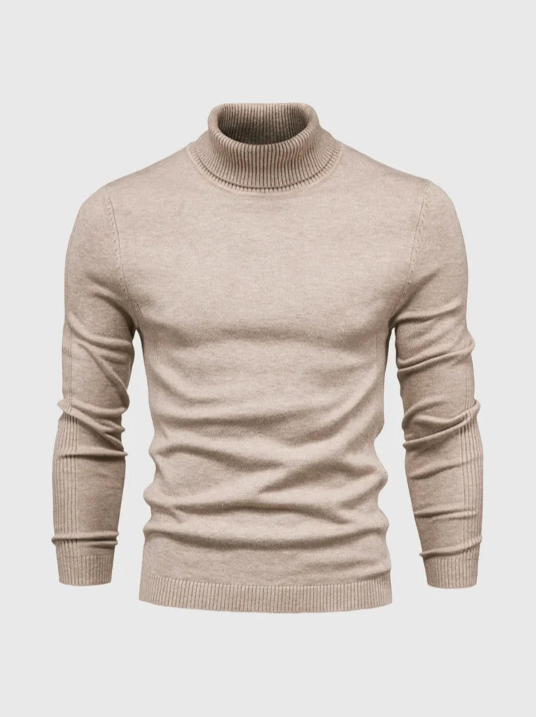 Slim Fit Fine-Knit Turtleneck Sweater for Men 6