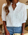 Emma | Women's V-Neck Short Sleeve Blouse for Summer