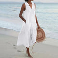 Senna | Women's V-Neck Midi Summer Dress