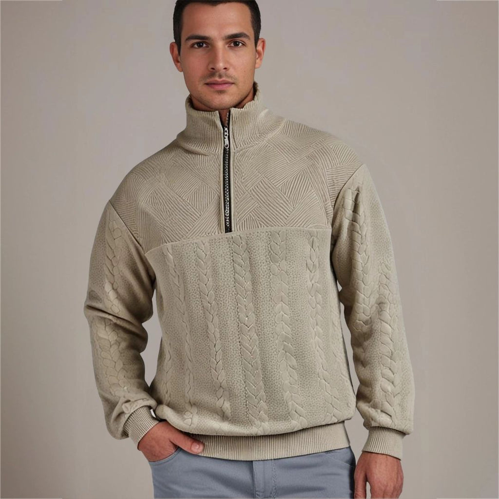 Ashford | Half-Zip Cable-Knit Sweater