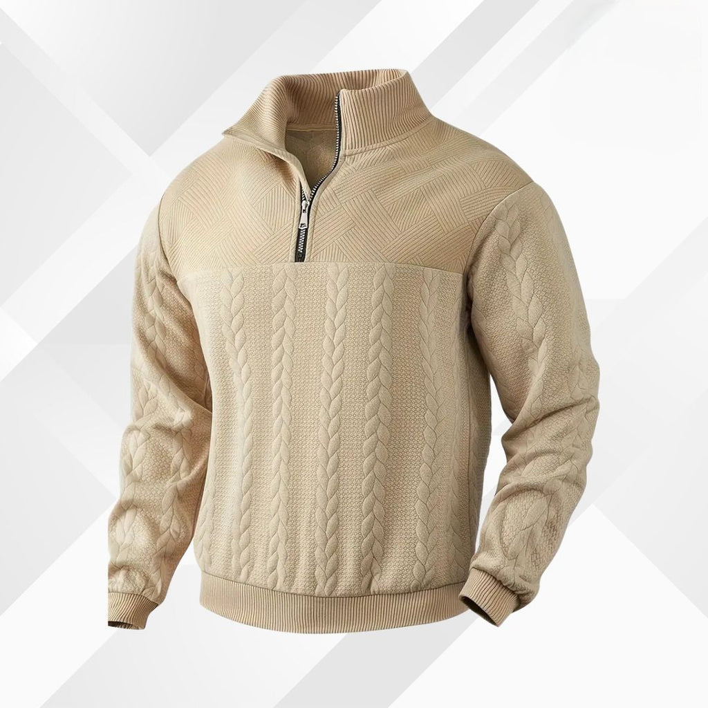 Ashford | Half-Zip Cable-Knit Sweater