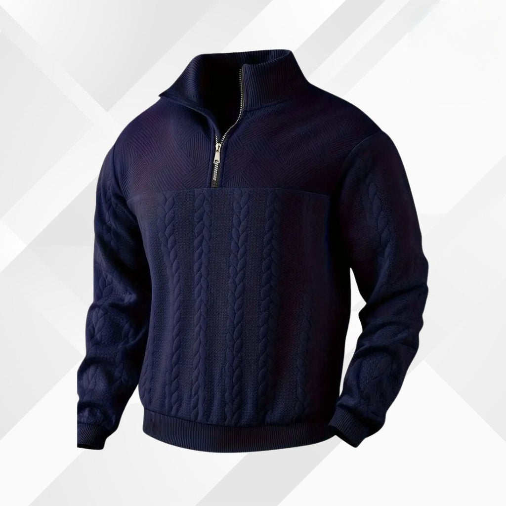 Ashford | Half-Zip Cable-Knit Sweater