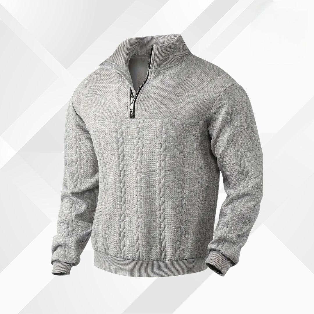 Ashford | Half-Zip Cable-Knit Sweater