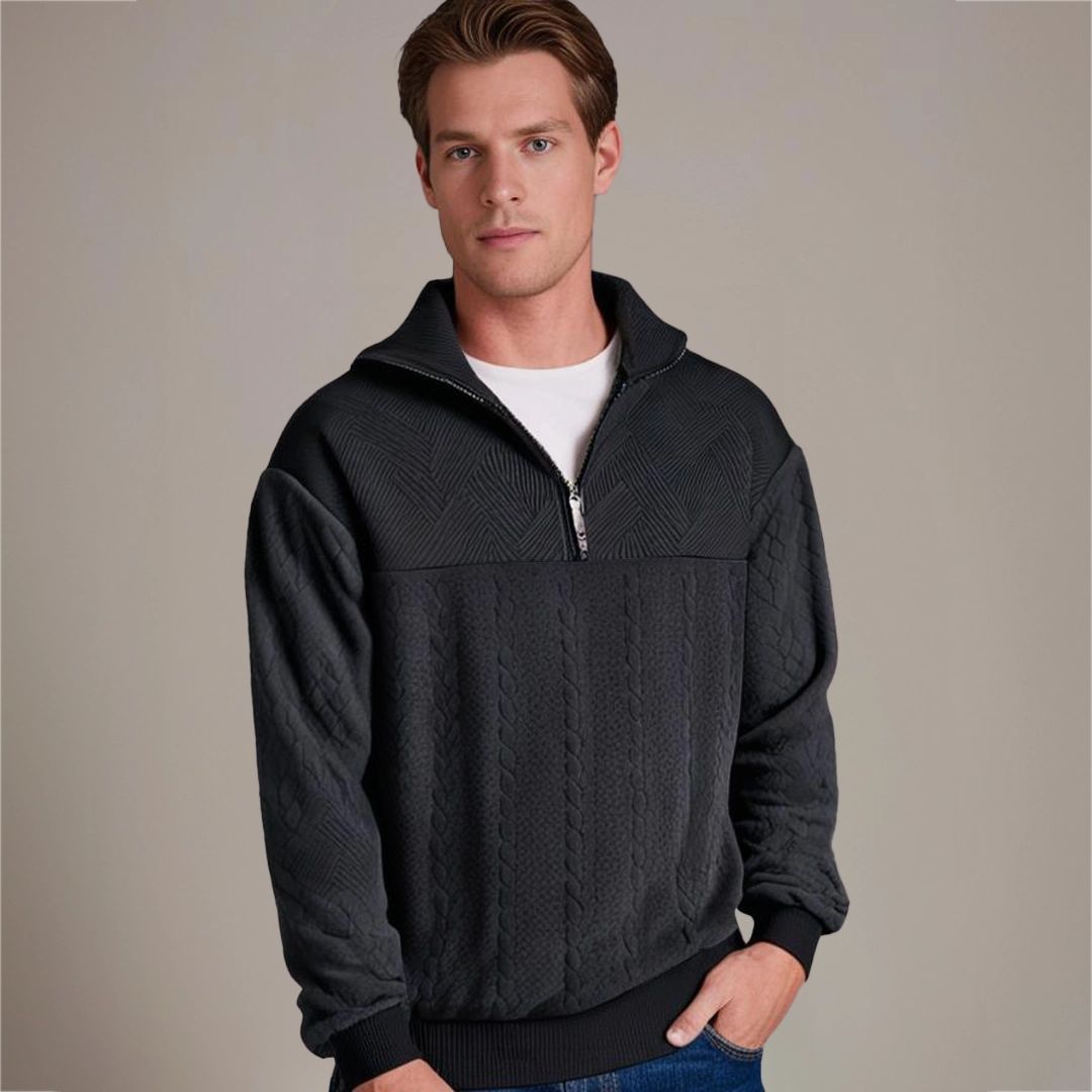 Ashford | Half-Zip Cable-Knit Sweater