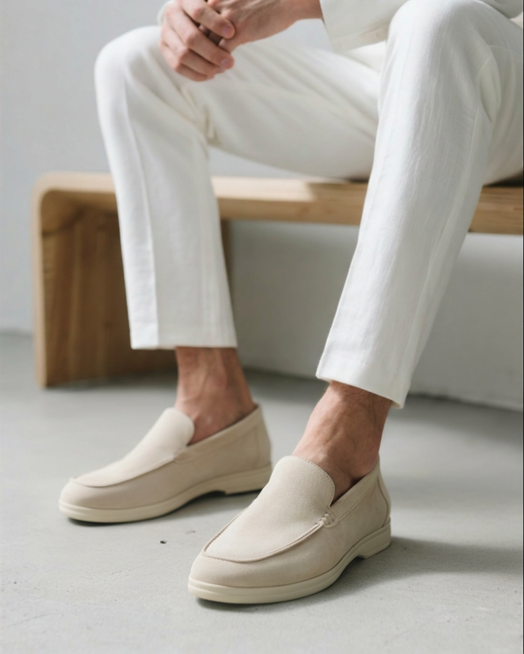 Men's Suede Loafers Slip-On Casual Shoes