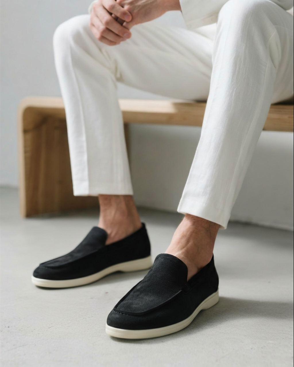 Men's Suede Loafers Slip-On Casual Shoes
