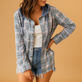 Casual Button-Up Jacket with Chest Pocket