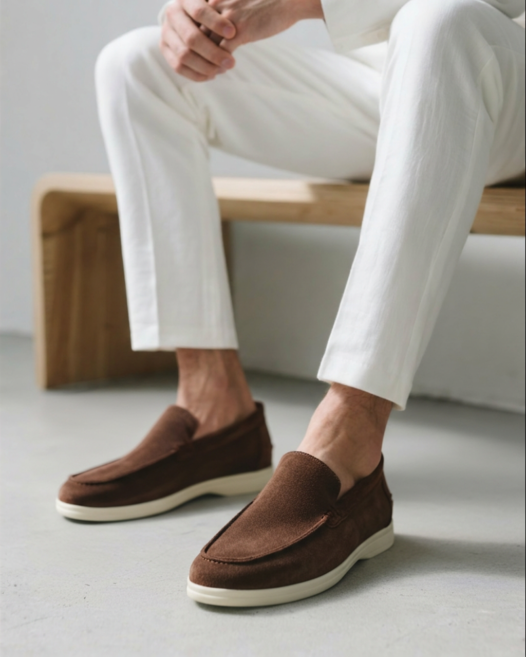 Men's Suede Loafers Slip-On Casual Shoes