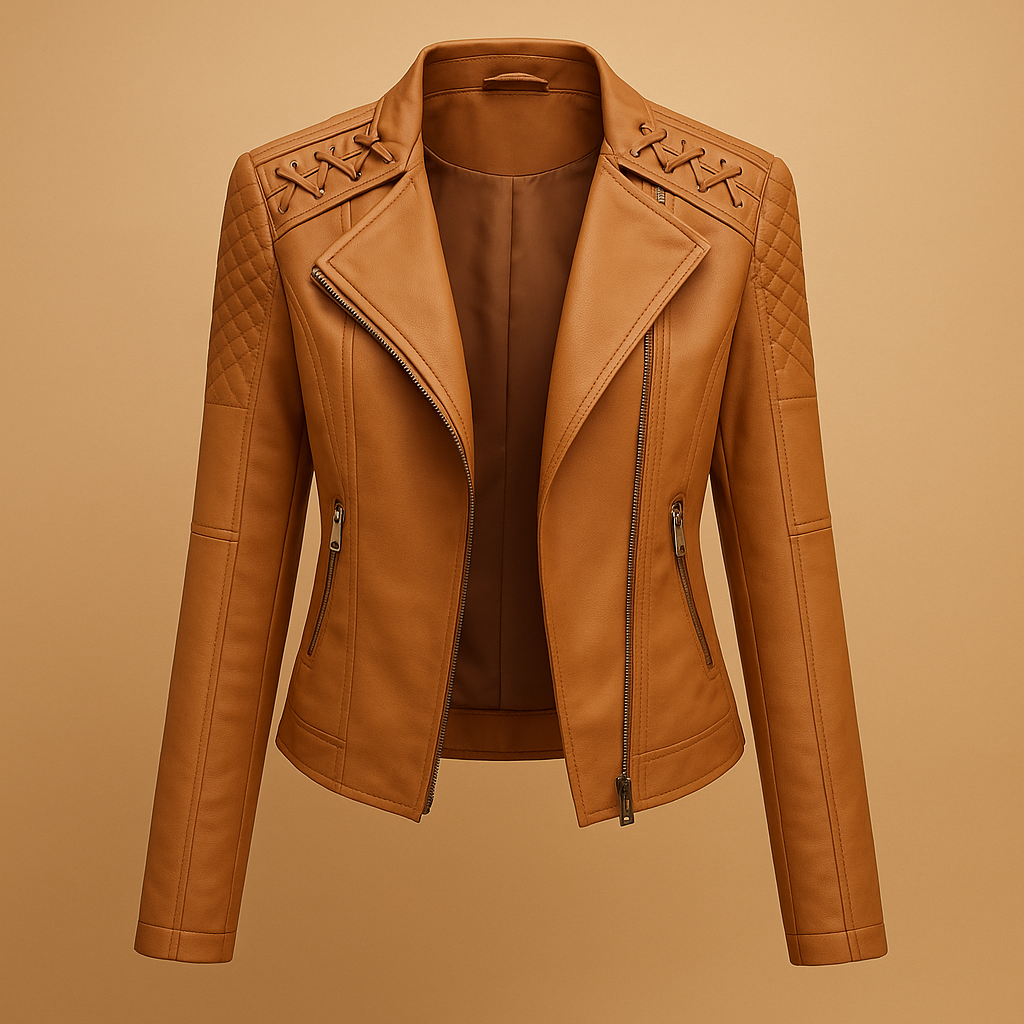 Jacket with Stand Collar and Zip Detail