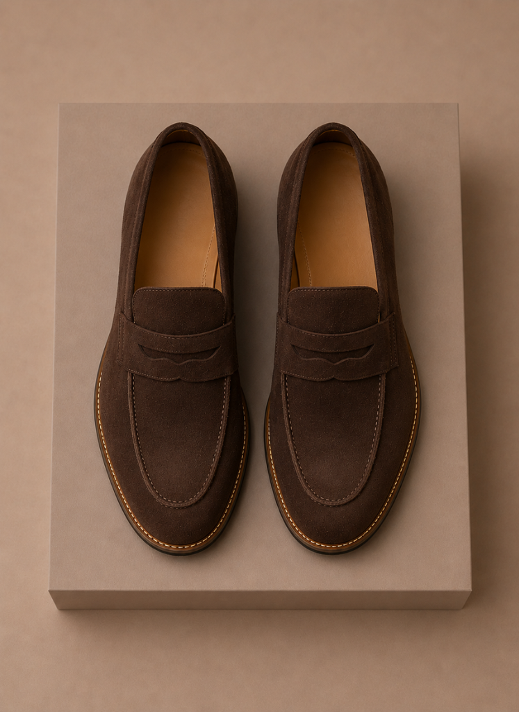 Draper | Suede Penny Dress Loafers