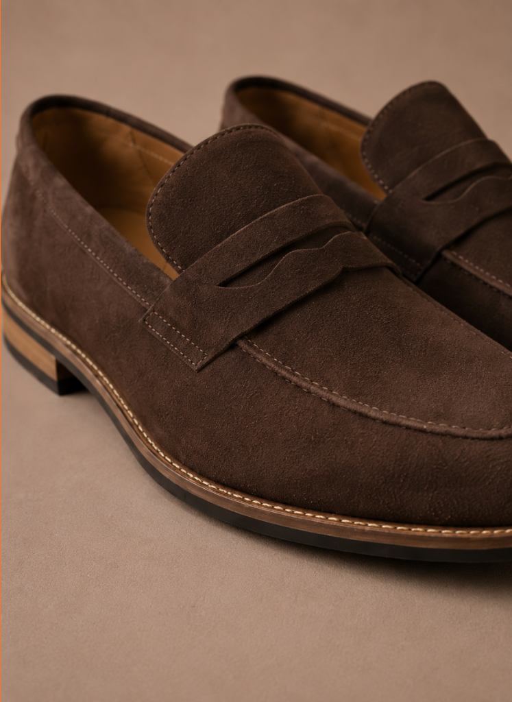 Draper | Suede Penny Dress Loafers