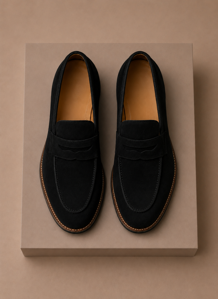 Draper | Suede Penny Dress Loafers
