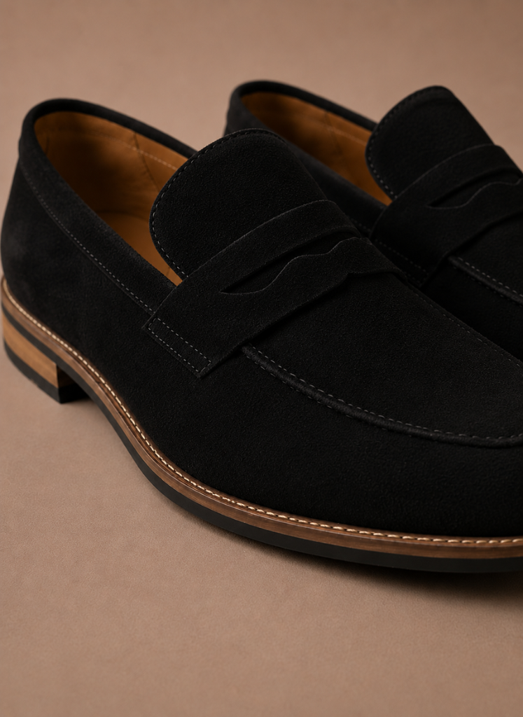 Draper | Suede Penny Dress Loafers