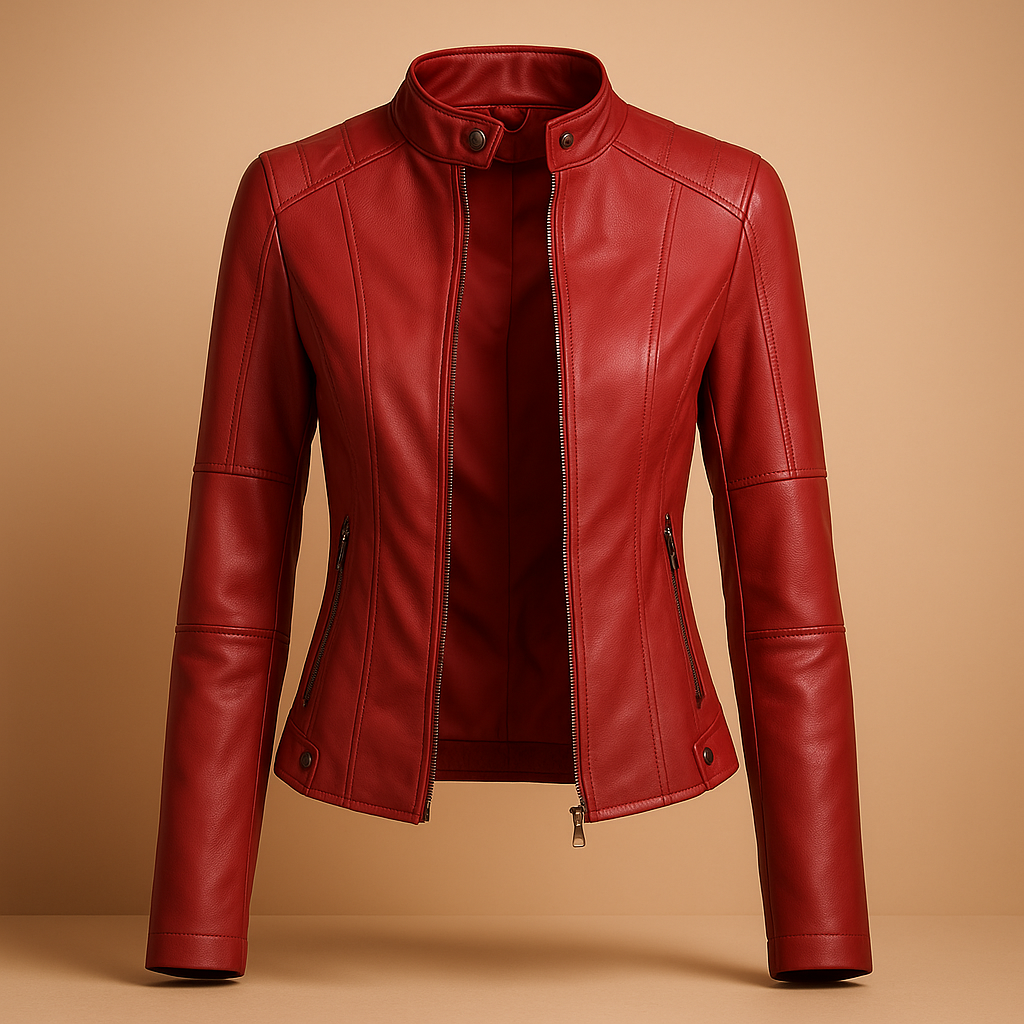 Zip-Up Jacket with Press Stud Collar