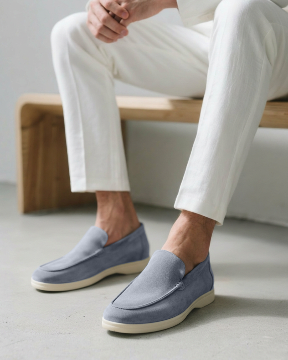 Men's Suede Loafers Slip-On Casual Shoes