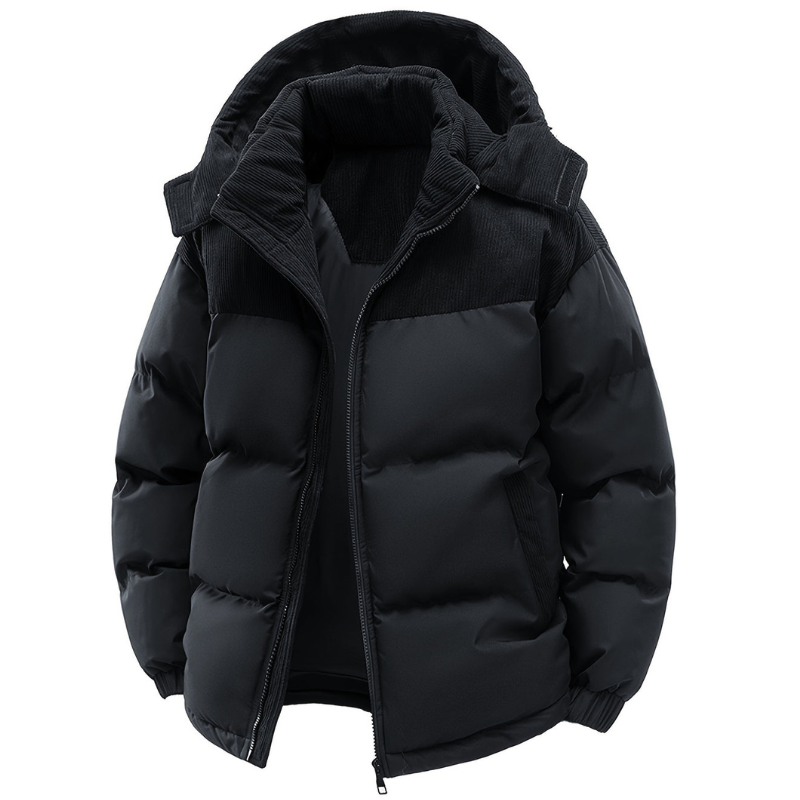 Men's Hooded Padded Winter Jacket | Warm & Windproof