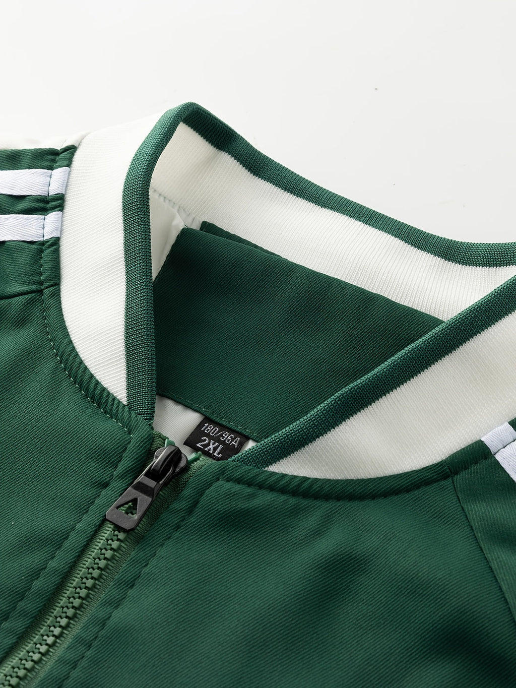 Men's Lightweight Sports Jacket | Baseball Collar & Striped Sleeves