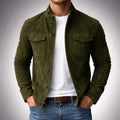 Men's Suede Jacket with Pockets | Classic Cut
