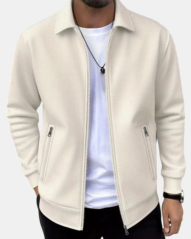 Men's Textured Athletic Jacket | Classic Sporty Cut