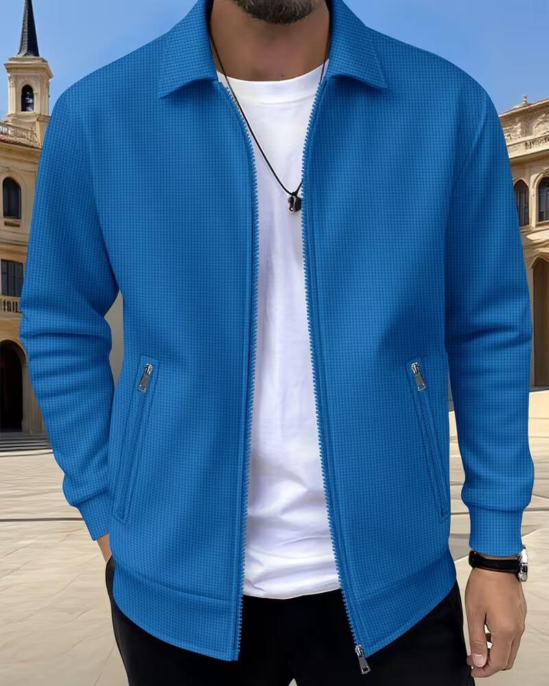 Men's Textured Athletic Jacket | Classic Sporty Cut
