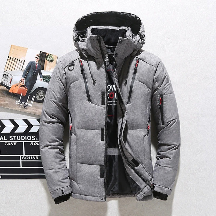 Men's Hooded Winter Jacket | Warm Ski Jacket