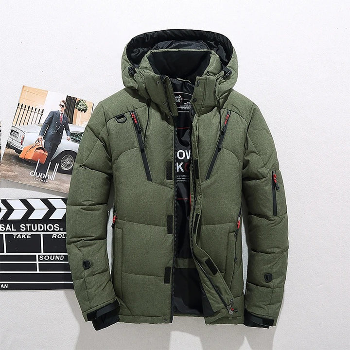 Men's Hooded Winter Jacket | Warm Ski Jacket