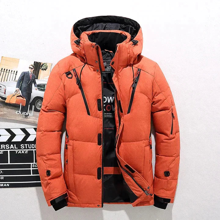 Men's Hooded Winter Jacket | Warm Ski Jacket