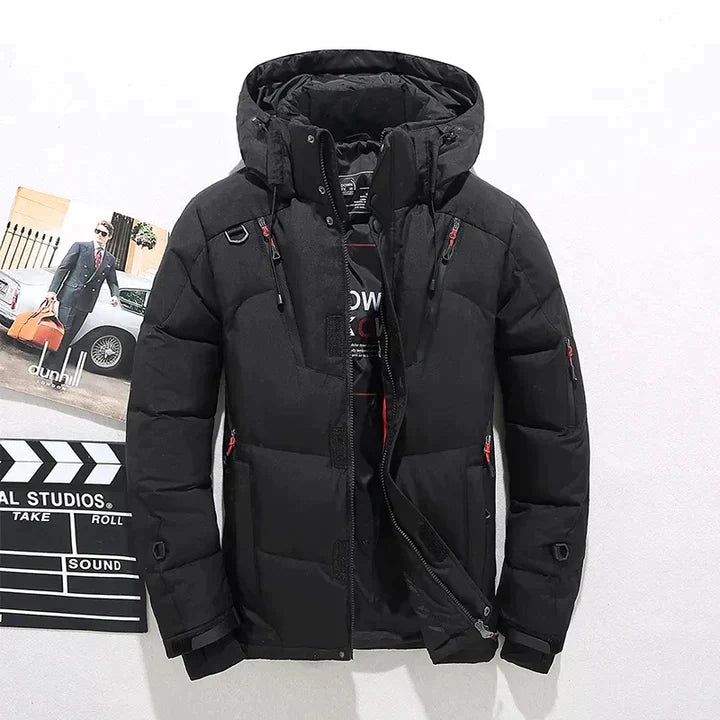 Men's Hooded Winter Jacket | Warm Ski Jacket