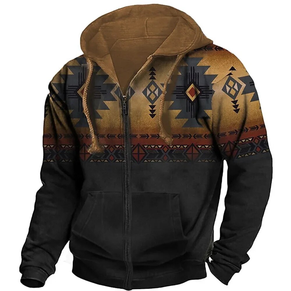 Men's Zip-Up Winter Jacket | Casual Hoodie Design